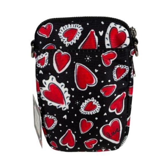 New Brighton Love Hearts A Flutter Utility Crossbody Bag Purse Organizer MRP $88 - Picture 5 of 13